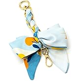 Yeeyeow Silk Bowknot Keychain for Woman,Bag Extension Chain Accessories for Bowknot Bag Strap