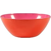 French Bull 12.5" Serving Bowl - Melamine Dinnerware - Salad, Mixing, Pasta (Orange/Pink Two Tone)