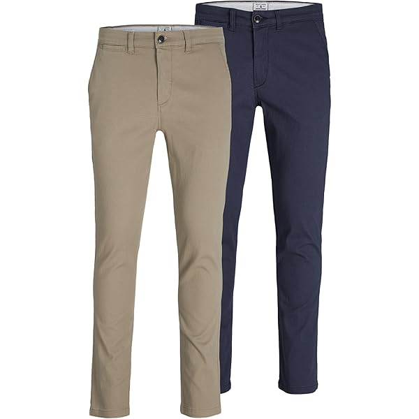 Pantalón Vestir Hombre Slim Fit Chino Hose | Dunkelgrün | Jack & Jones Pantalon Chinos Hombre
