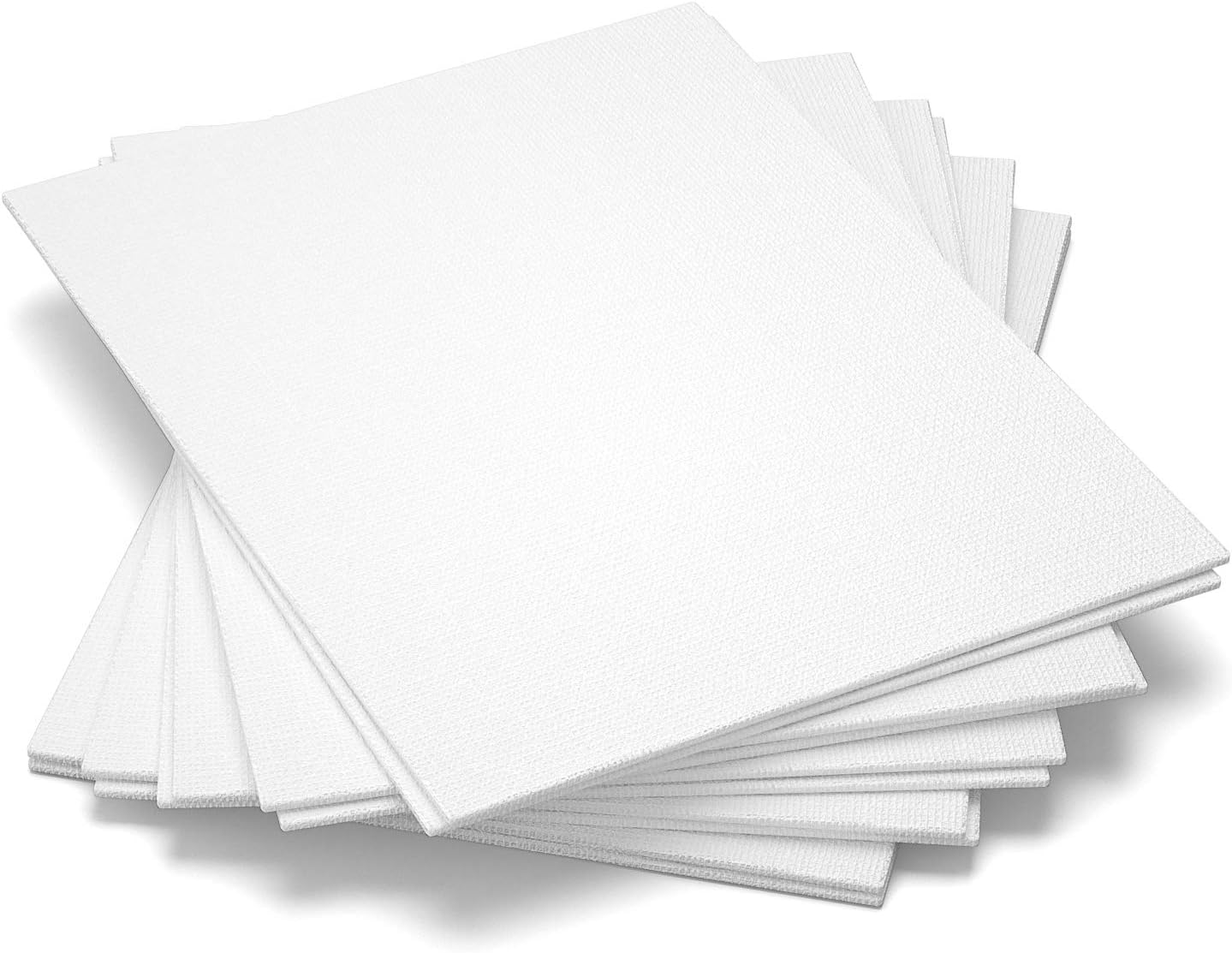 GOTIDEAL Canvas Panels 8x10" inch Set of 10, Professional Primed White Blank- 100% Cotton Artist Canvas Boards for Painting, Acrylic Paint, Oil Paint Dry & Wet Art Media