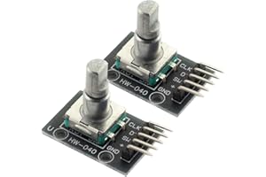 Maxmoral 2pcs Rotary Encoder Module KY-040 360 Degrees for Arduino Compatible Brick Sensor Switch Development Board
