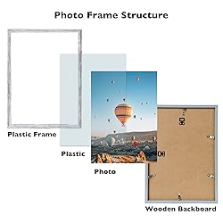 JCJMY 9.5x13 Picture Frame Rustic White for Wall