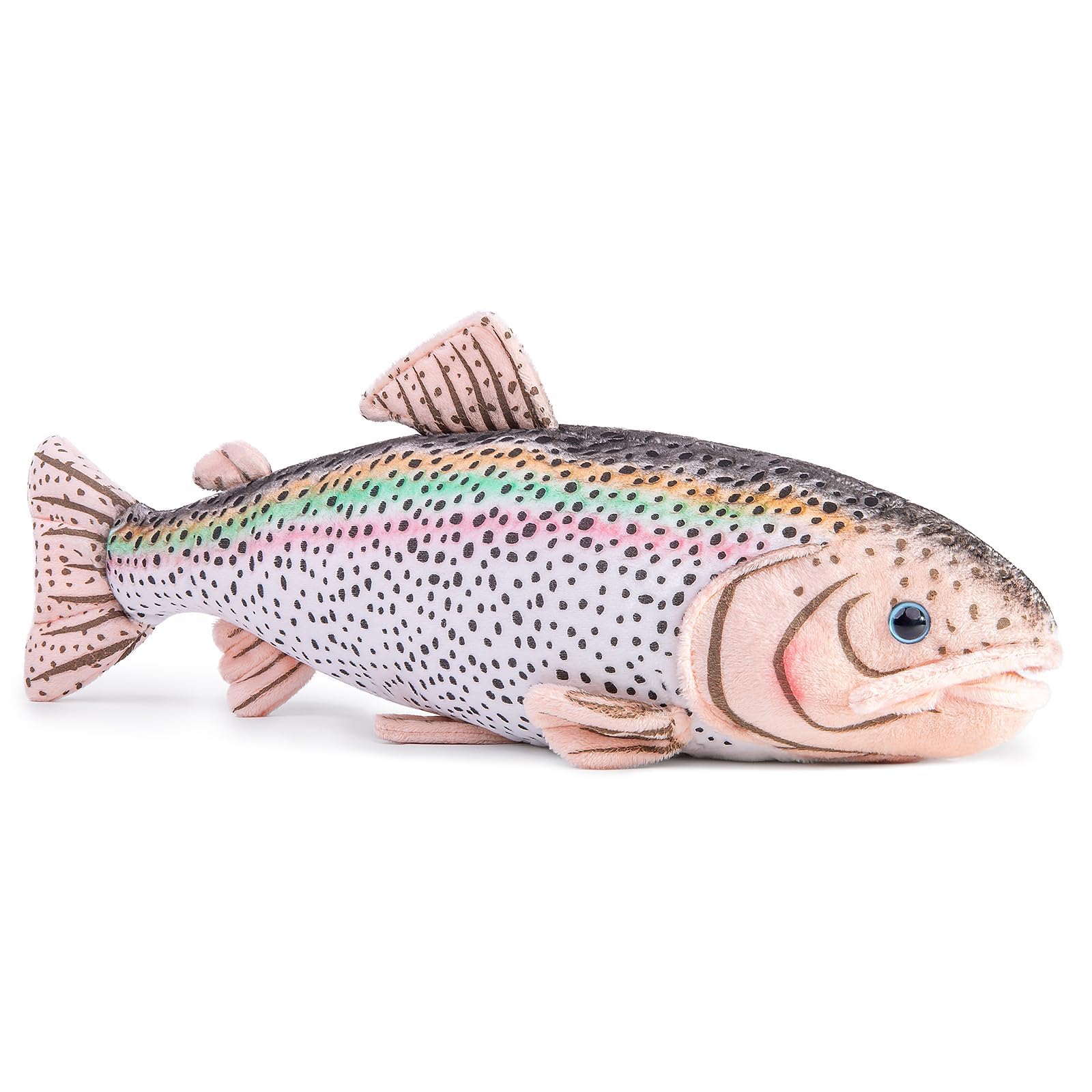 lilizzhoumax rainbow trout Plush Toy Realistic Stuffed Animal Fish Toy Pillow Cute Super Soft Sea Creatures for Playing Home Decoration Toys Birthday Gift Cuddly for Girls, Boys, Babies 16in — image 1