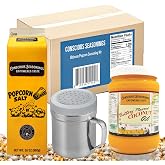 Ultimate Popcorn Seasoning Kit &ndash; Popcorn Seasoning Salt 35oz, Buttery Coconut Oil 32oz &amp; Stainless Steel Shaker 10oz