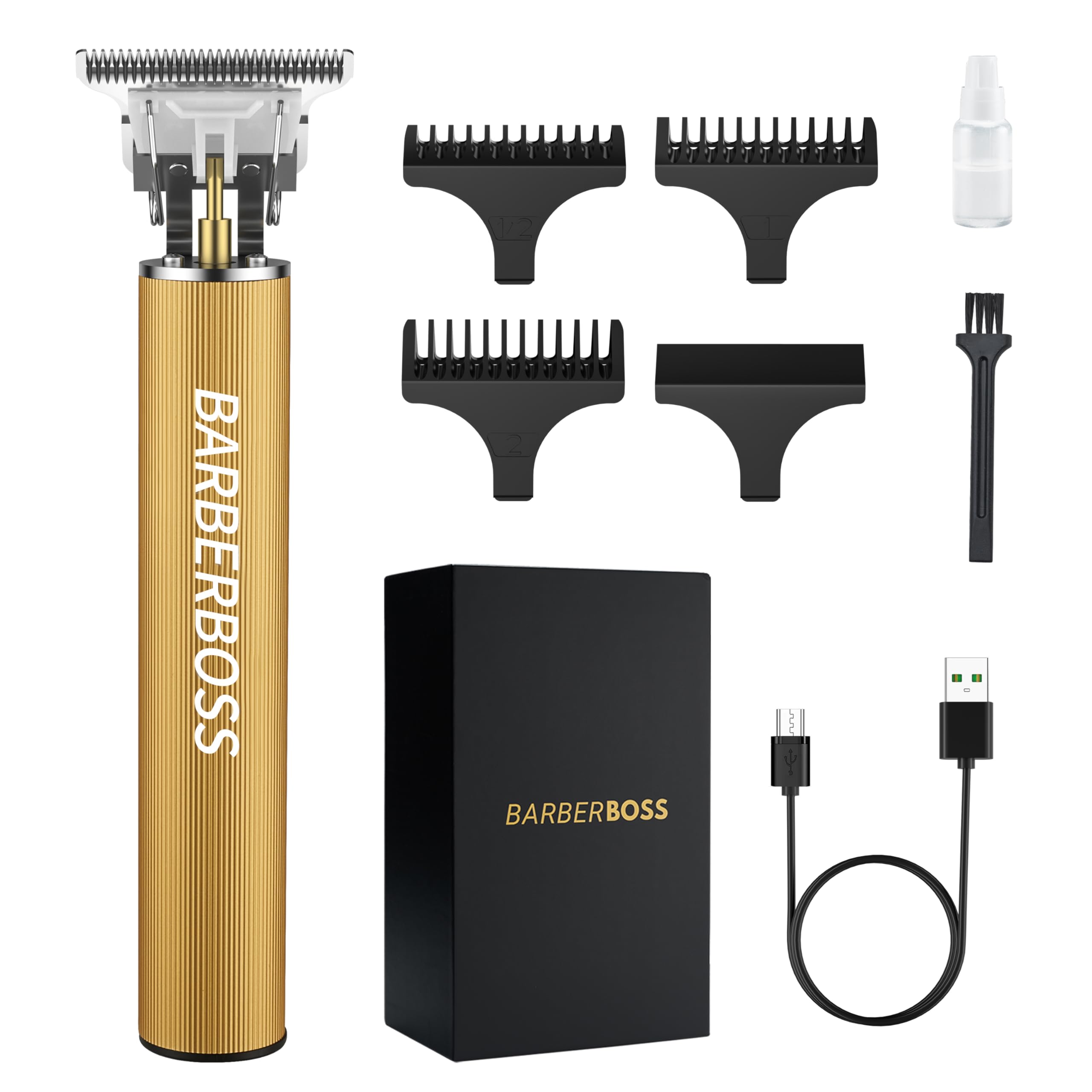 BarberBoss Professional Beard Trimmer Men: Hair Clippers for Men's Haircut, Hair Trimmer Men's, Precision Detail Groomer, QR-2069