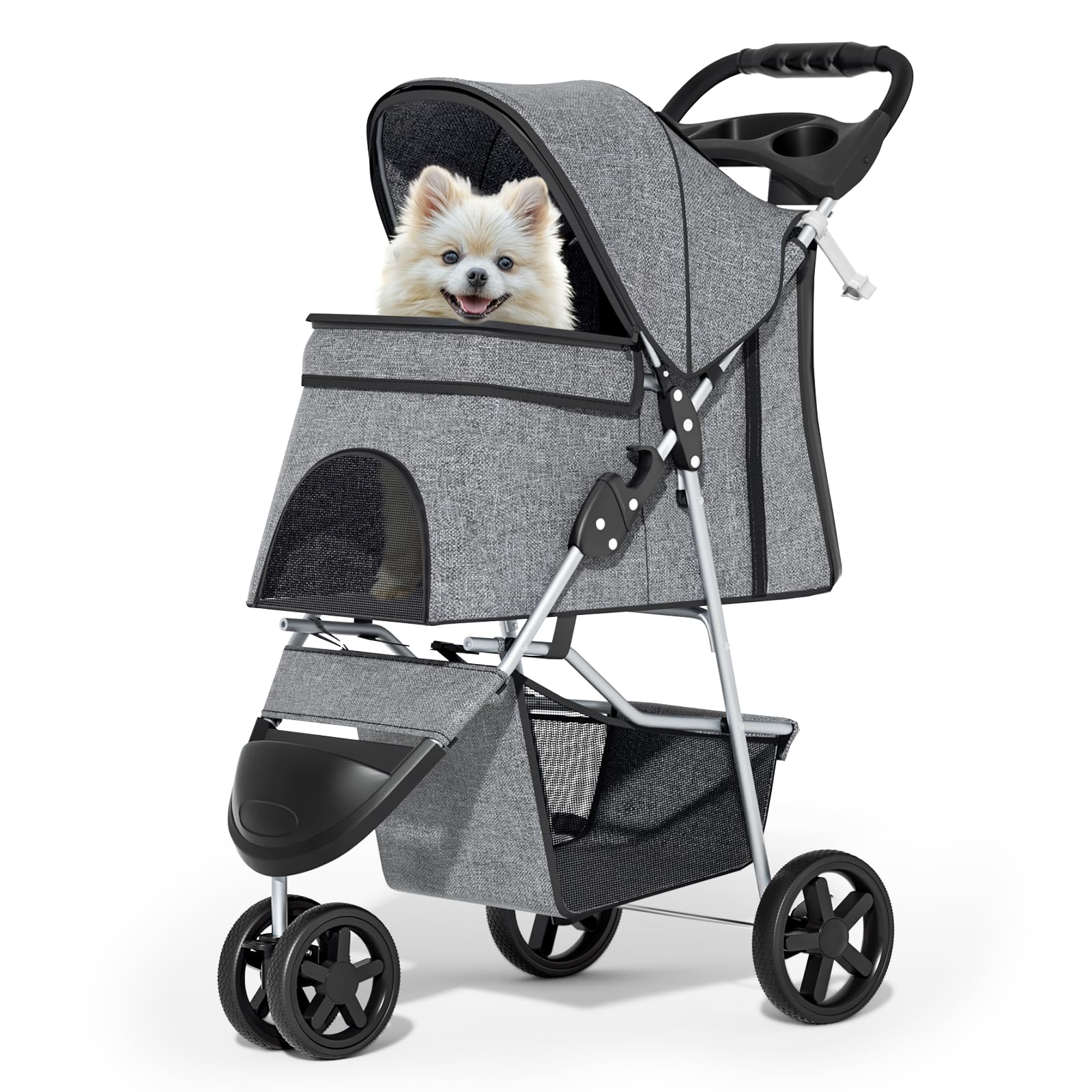 MoNiBloom 3 Wheels Pet Dog Cat Stroller for Small