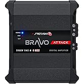 Stetsom Bravo Attack 3000 1 Ohm Mono Car Amplifier, 3000.1 3K Watts RMS, 1&Omega; Stable Car Audio, Full Range HD Sound Quality, 3000x1, Crossover &amp; Bass Boost, Car Stereo Speaker MD, Smart Coolers