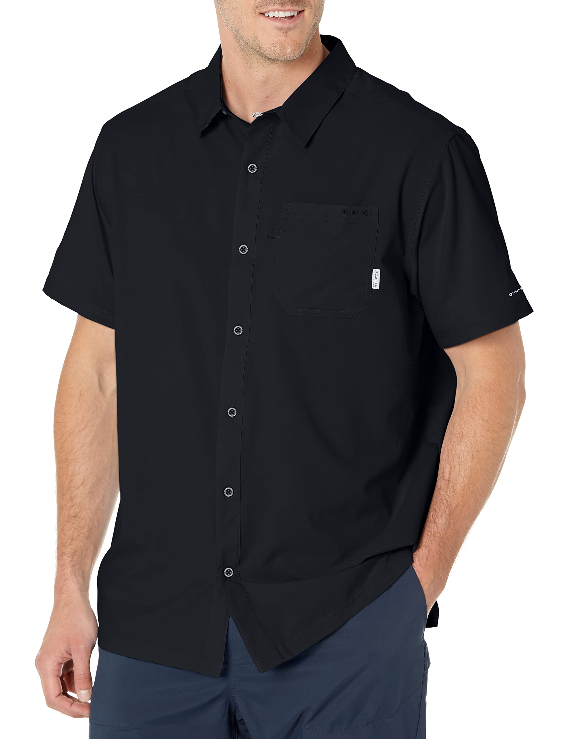 Columbia Men's Big and Tall Slack Tide Camp Shirt, Black, 2X Image