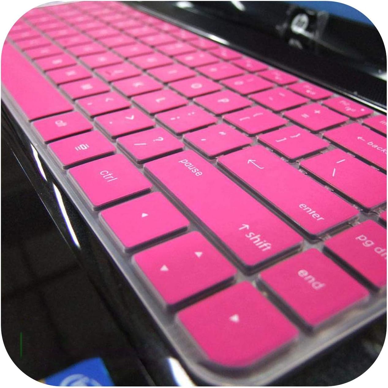 New Silicone Keyboard Cover for Hp Pavilion G4 Envy 4 6 Hp1000 Dv4 Cq45 Cq43 Hp450 1000 2000 431 Cq43-Rose-