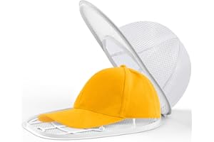 Coopache Hat Washer Cage for Washing Machine Ball Cap Washing Cleaner for Baseball Caps Cleaning Holder Frame with Hat Laundry Wash Shaper Protector Bag (1 Pack)