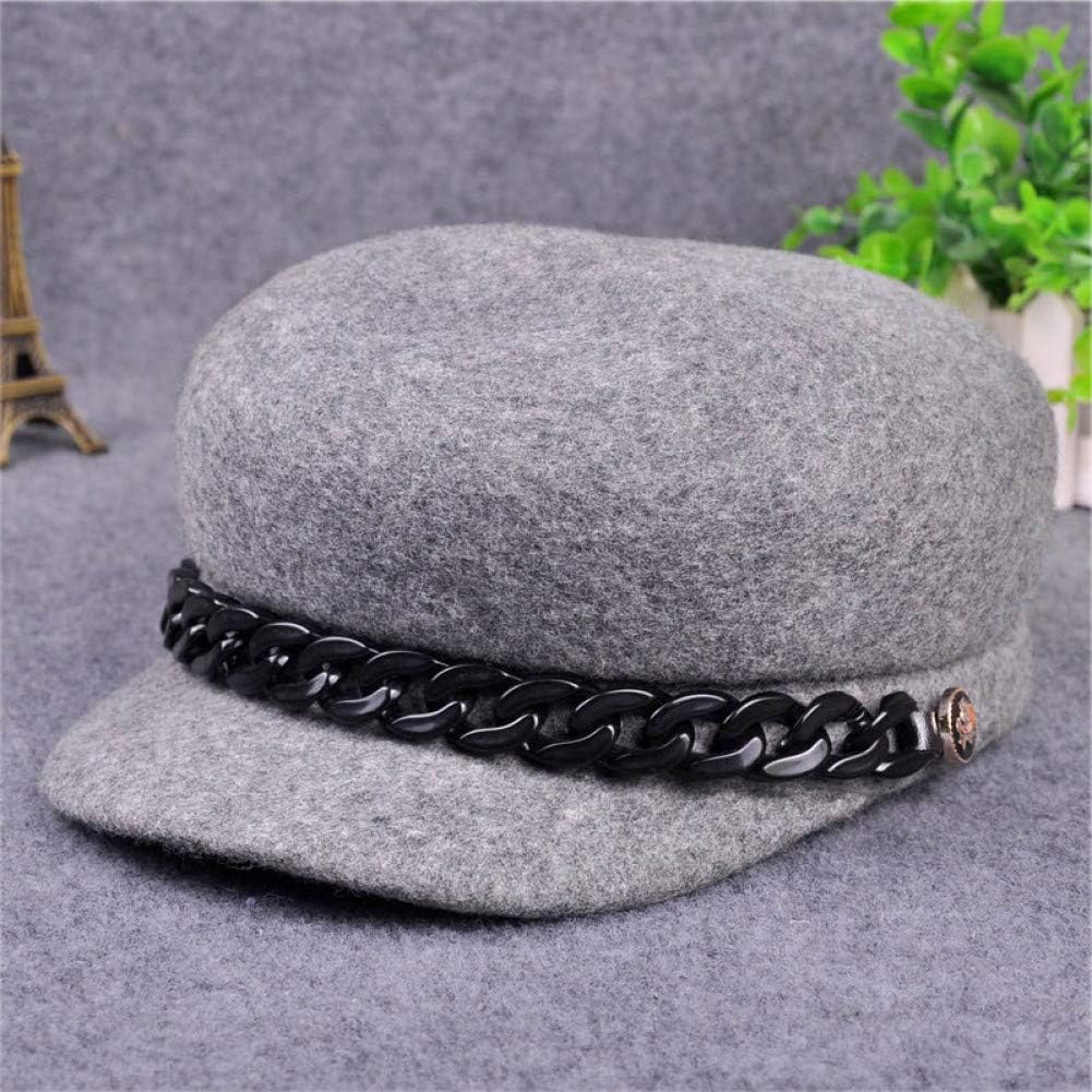 WDMZ Elegant Octagonal Cap Warm Hat Newspaper Boy Hat Bean Hat