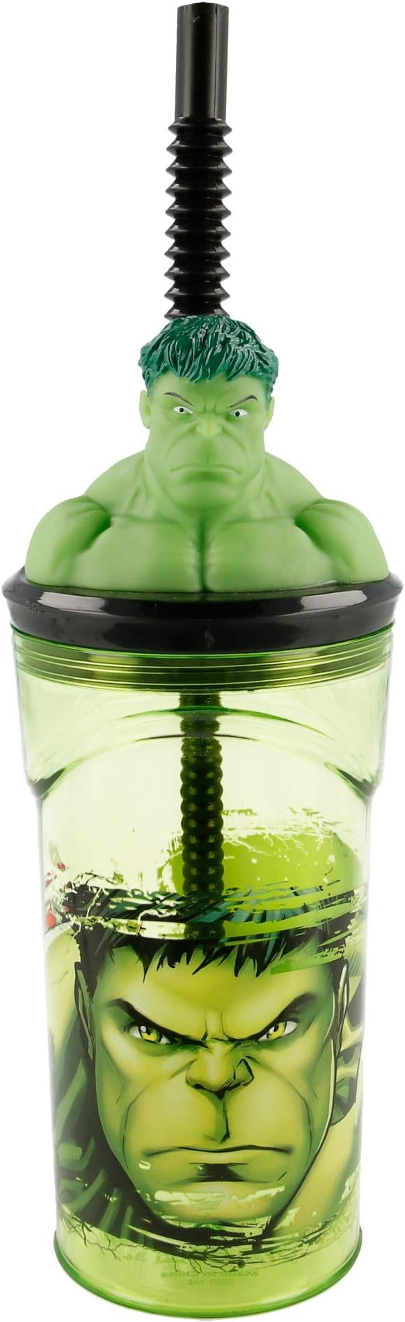 HOOM Plastic Tumbler with Straw - 1 Piece, Multicolor, 350 ml