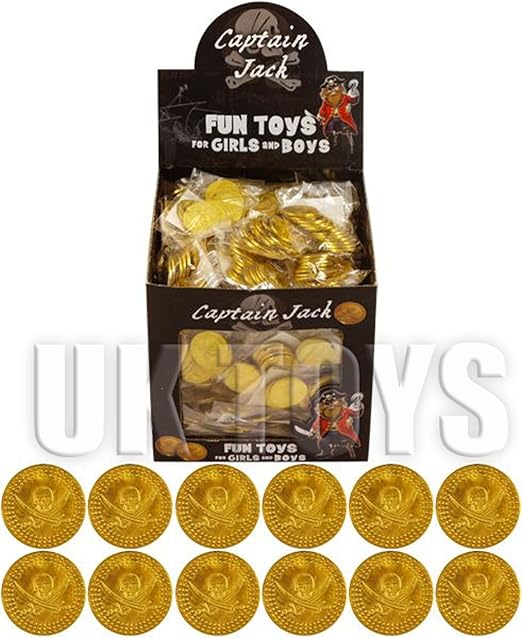 144 Gold Coins (Plastic Coins) Amazon.co.uk Toys & Games
