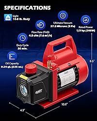 Orion Motor Tech Vacuum Pump, 4.5 cfm 1/3 hp HVAC