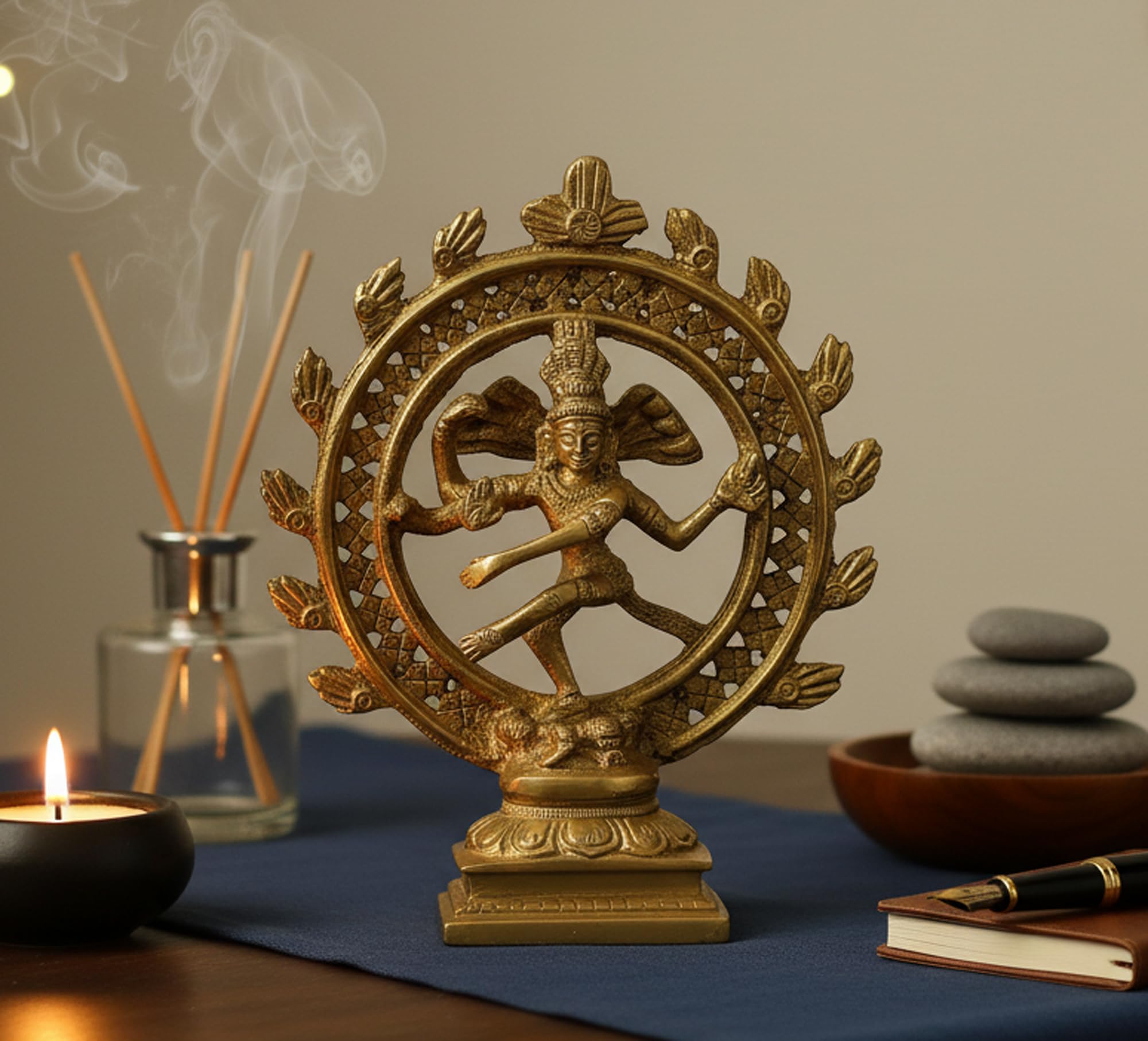 StonKraft 6" Brass Natraj Statue Idol Sculpture Shiva - Nataraj The of Dance Natrajan