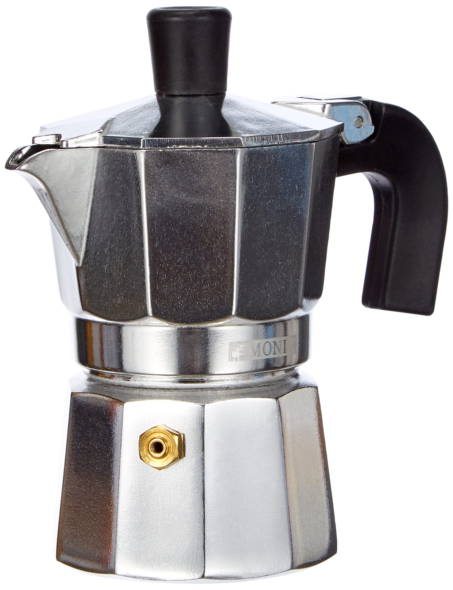 Monix Vitro Express 1 Cup Coffee Maker, Aluminium, Silver, 30 x 30 x 30 cm