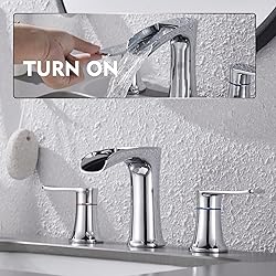 Yundoom Chrome Bathroom Faucet - 8 Inch Widespread