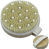 Dry Brushing Body Brush for Full Body Relaxation, Reduce Cellulite, Lymphatic Support, Circulation Enhancement, Gentle Exfoliation, and Spa Experience, Body Care Tool with Soft & Stiff Bristles 1Pcs