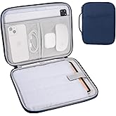 iPad Pro 11 Inch Sleeve Case, Travel Tablet Carrying Bag for iPad Pro 11-in (M4), iPad 10.9 (10th Gen), iPad Air 11-in (M2), Galaxy Tab S9/S8 (Navy Blue-11)