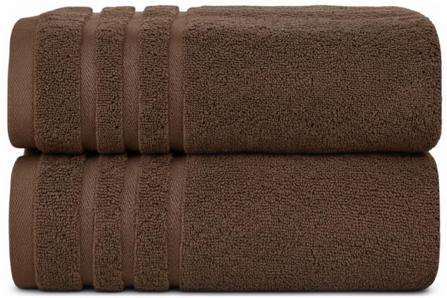 WovenWonder Pack of 2 Super Jumbo Bath Sheets (100 x 200 cm-600GSM) Luxury 100% Egyptian Cotton Soft Extra Large Bath Sheet Towels Highly Absorbent & Quick Dry Hotel Quality Towel Set (Chocolate)