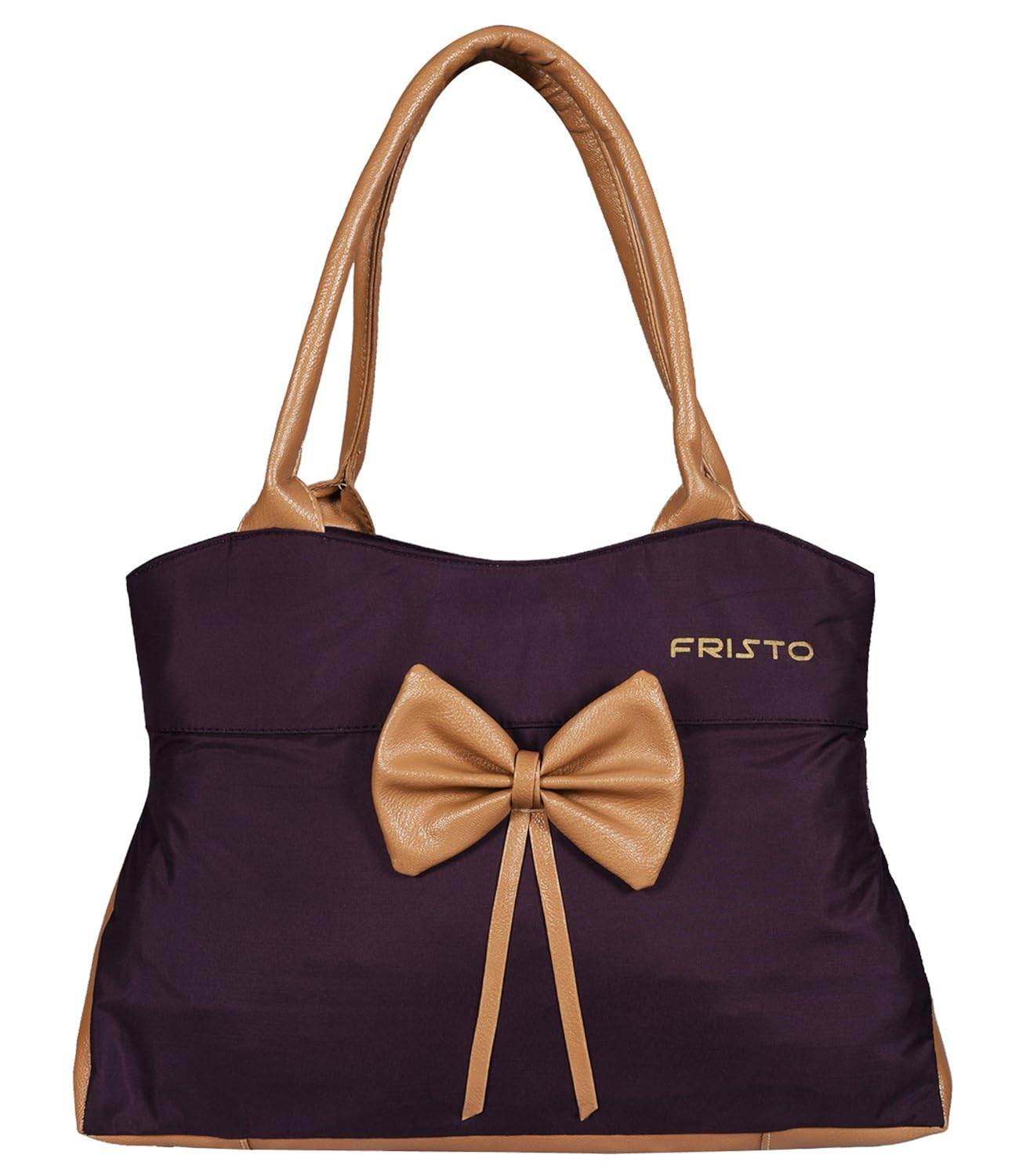 fristo women's handbag(frb-203) purple and beige