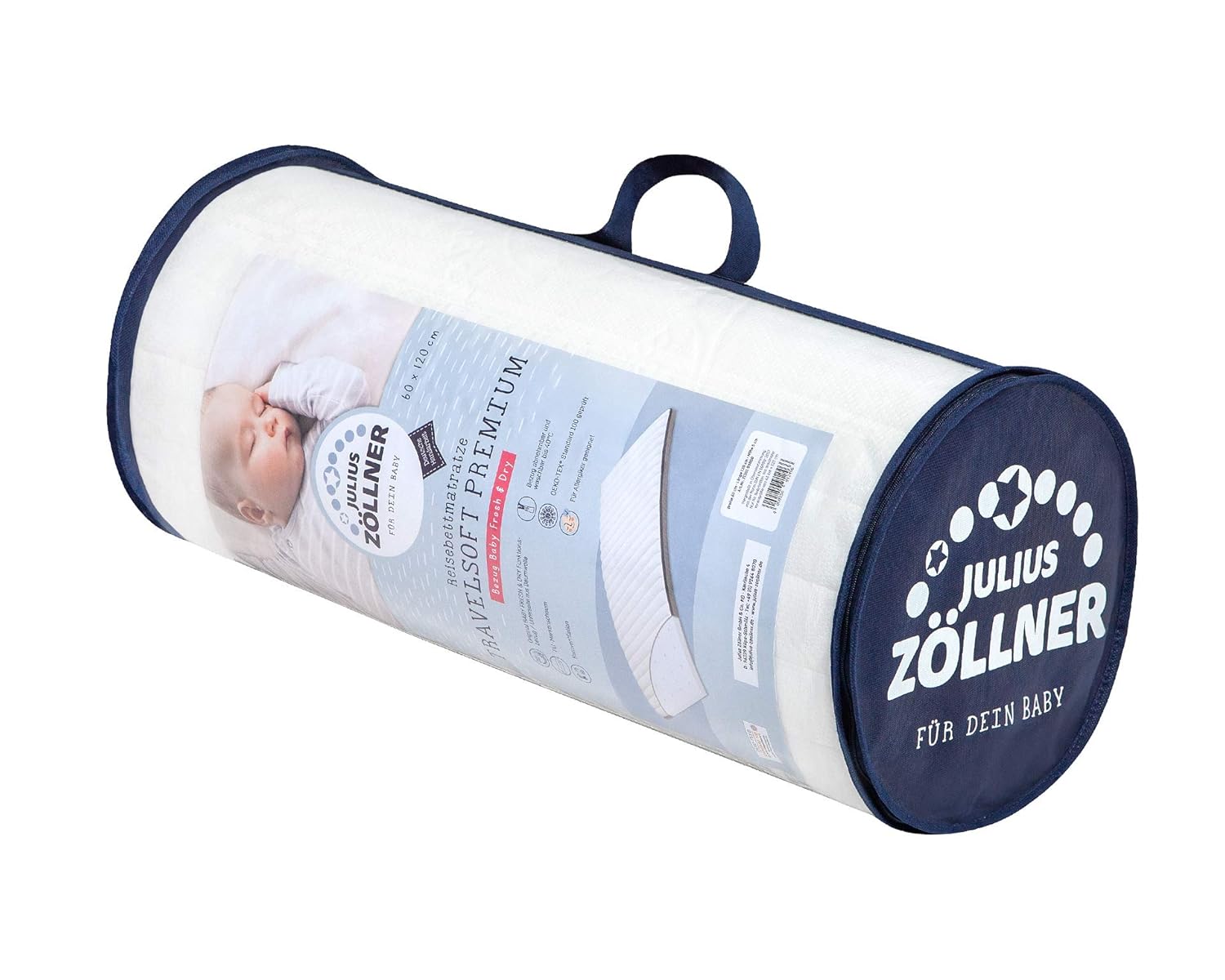 Julius Zöllner Reisebettmatratze Travelsoft Premium, Schadstoffgeprüft nach Standard 100 by OEKO-TEX, 60 x120 cm