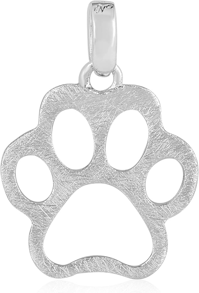 925 Sterling Silver Cat Paw Foot Prints Charms Pendant for Women and