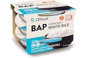 C O'FOOD Chung Jung One O'Food BAP, Instant Cooked Sticky White Rice, Ready to Eat, Microwavable & Gluten-Free, Pack of 3