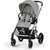 Cybex Balios S Lux Full Sized Stroller for Infant &amp; Toddler - Stone Grey | Single Baby Stroller for 6 Months-4 Years Old, Car Seat Compatible, Travel System Ready, One Hand Fold, All Terrain Wheels