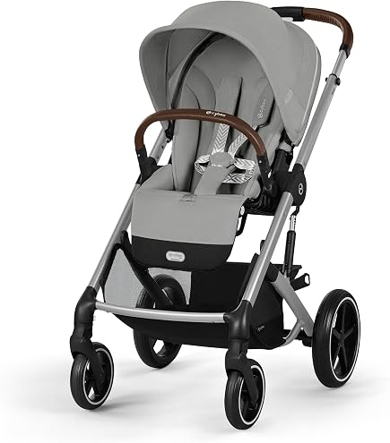 Amazon.com : Cybex Mios 2 Complete Stroller, One-Hand Compact Fold, Reversible Seat, Smooth Ride All-Wheel Suspension, Extra Storage, Adjustable Leg Rest, Fancy Pink Seat with Chrome/Brown Frame : Baby