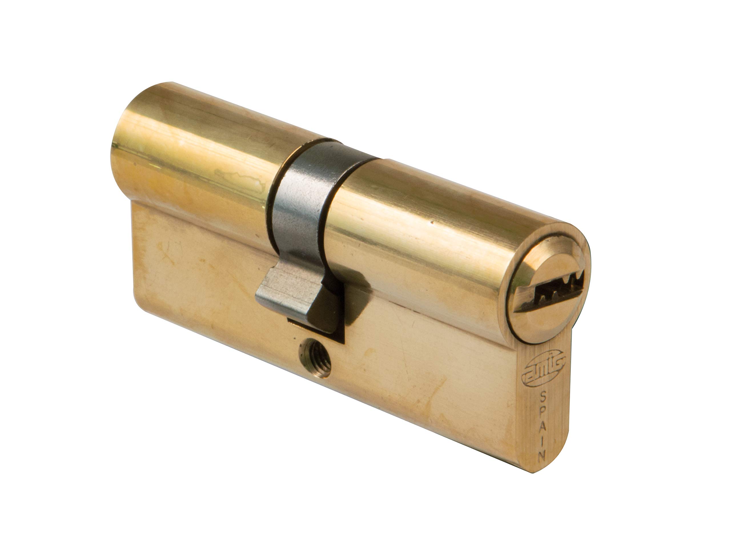 Amig - Security Cylinder - Door Lock - Long cam - Anti-Drill System - Includes 5 Keys - Gold - Size: 80 (35-45 mm)