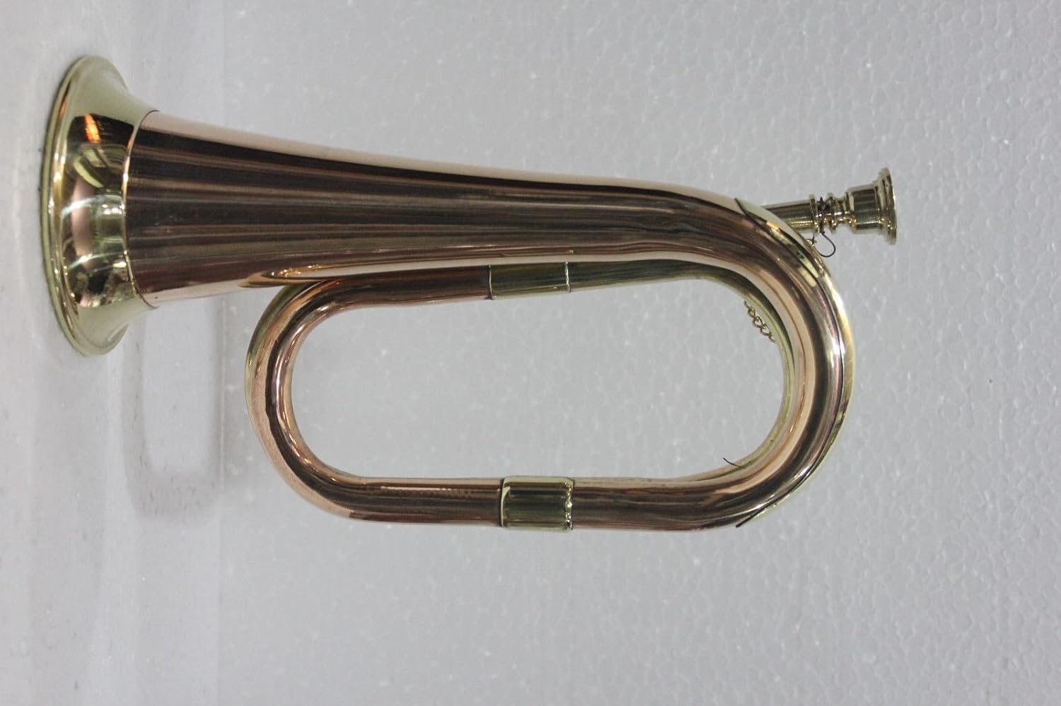 Queen Brass Bugle Brass With Bugle Instrument W/Case Gold: Musical Instruments