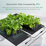 LUXBIRD 2 Pack Seedling Heat Mats with Digital Thermostat, 10" x 20.75" view 5