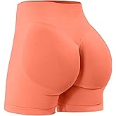 Unthewe Womens Workout Seamless Scrunch Butt Lifting Shorts High Waisted Tummy Control Gym Yoga Shorts