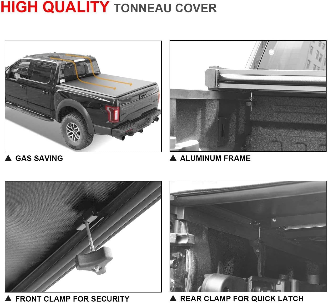 Amazon Com Whaley 5ft 58 6 59 5 Inch Soft Tri Fold Truck Pickup Bed For 05 20 Frontier 09 12 Equator Tonneau Cover Led Lamp 3 Years Warranty Automotive
