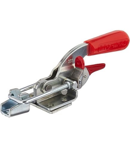 DE-STA-CO 213-U Horizontal Handle Hold Down Clamp - U-Shaped Bar, Flanged Base, 150 Lb Capacity