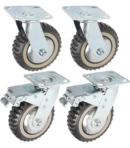 2Pcs 6 Inch Fence Gate Wheels With Brake 2 Install Ghana - View #8