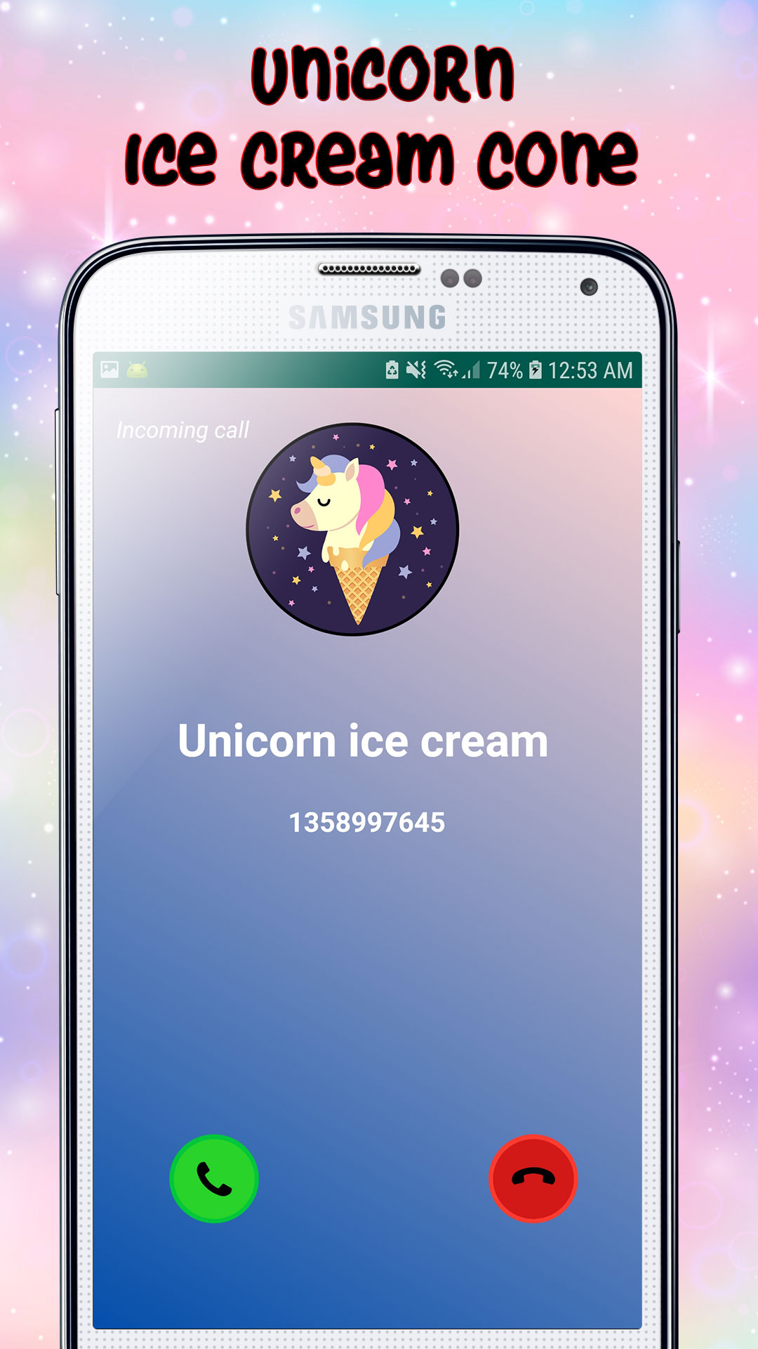 A Real Live Voice Call From A Unicorn Ice Cream Cone - Free Fake Phone Call ID PRO 2019 - PRANK FOR KIDS! - Thumbnail 7