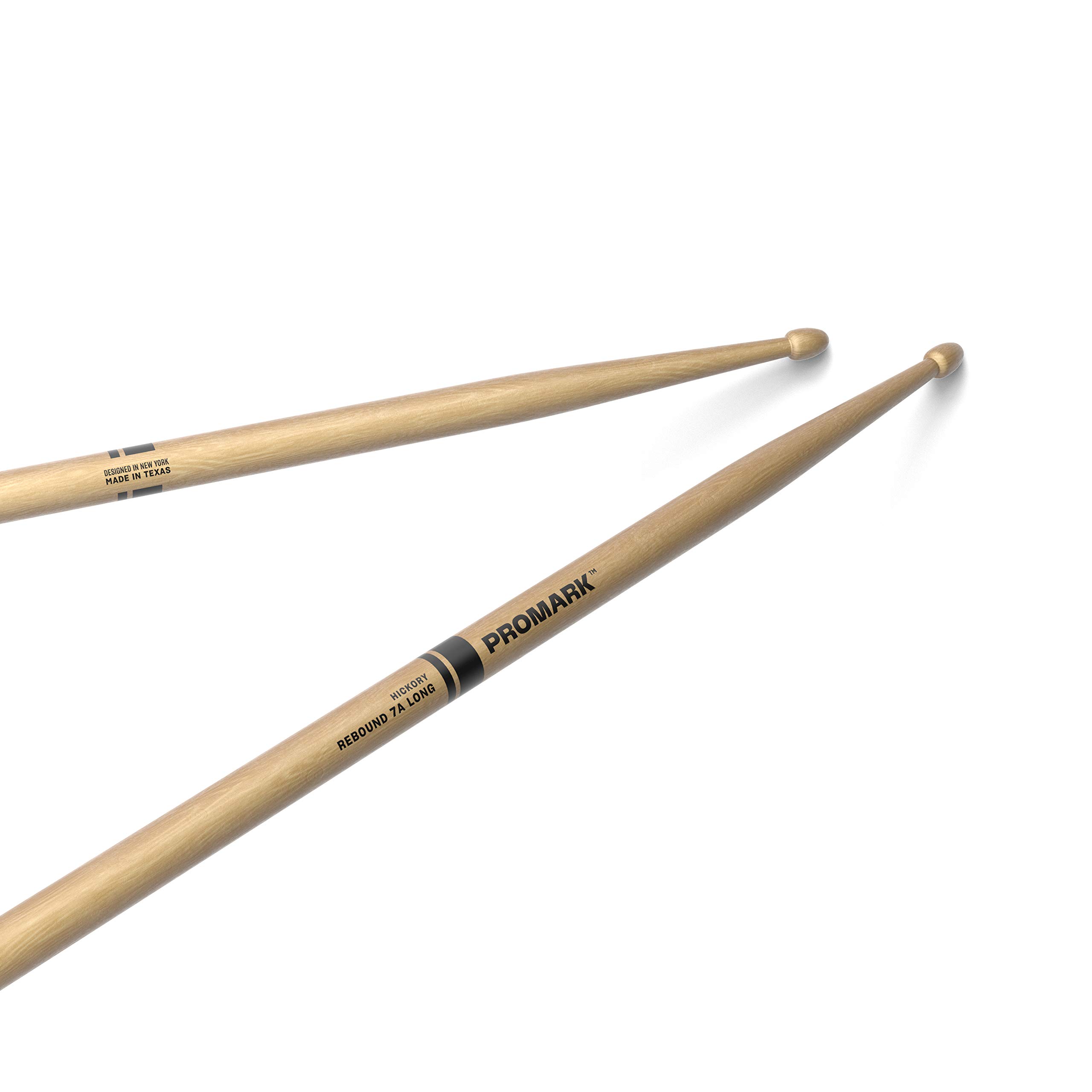 ProMark Rebound 7A Long Hickory Drumsticks, Acorn Wood Tip, 1 Pair