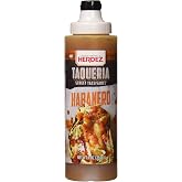 HERDEZ TAQUERIA STREET SAUCE, Habanero, 9 oz Squeeze Bottle (8 Pack) | Fiery Hot Taco Sauce for Bold Flavor