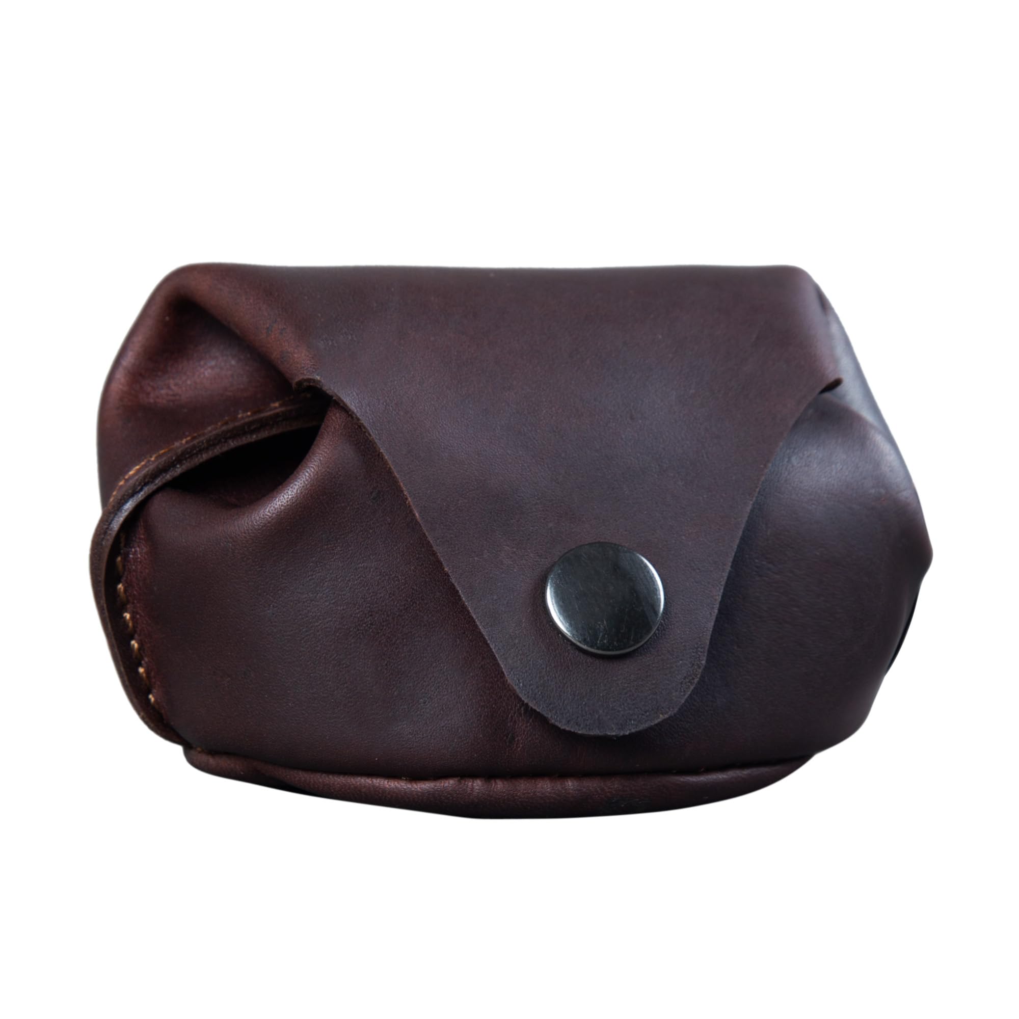 STILORD "Bob" Coin Wallet Leather Vintage Purse Small Money Pouch Slim for Men Women Key Pouch Coin Bag Genuine Leather Colour:Cognac Dark Brown