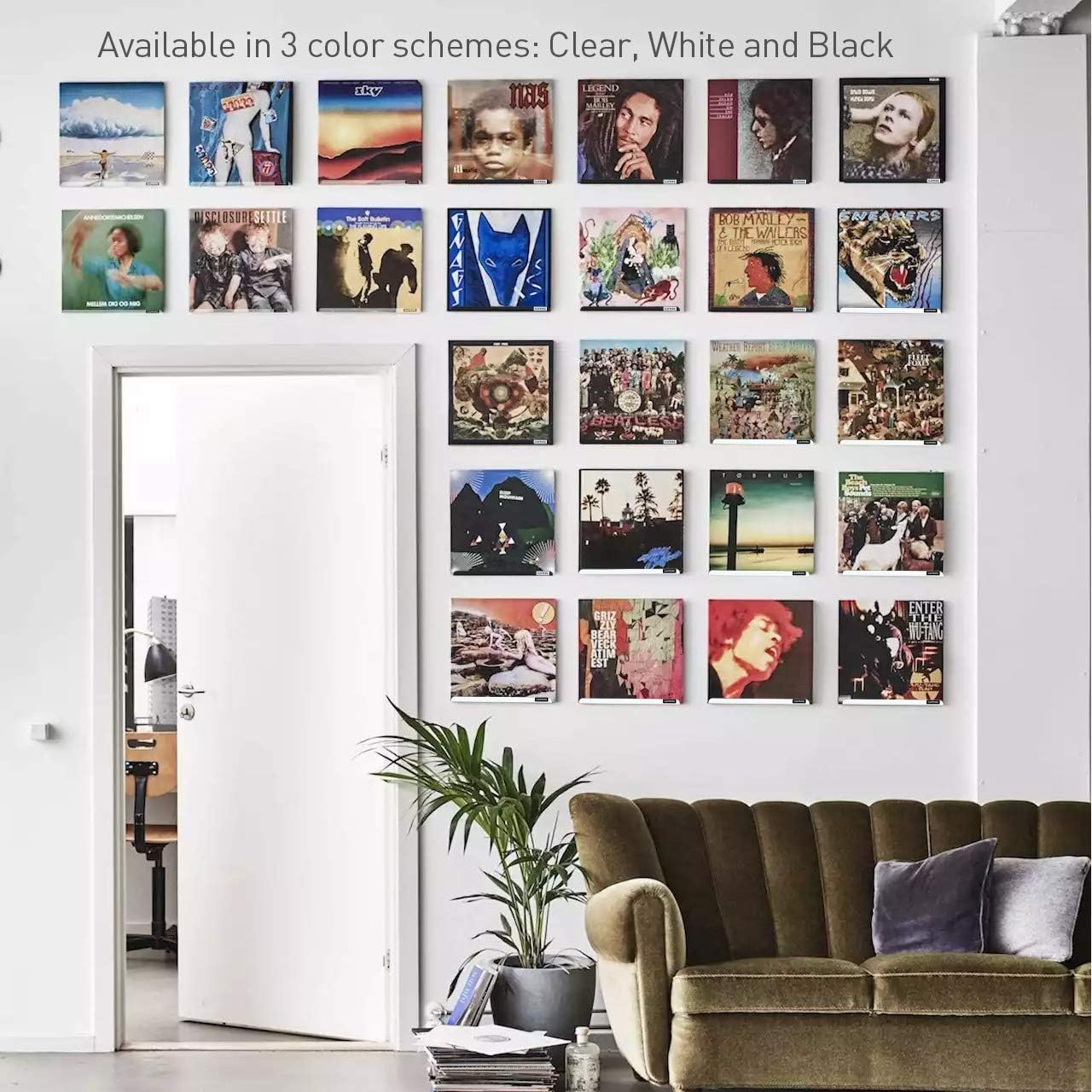 OAPRIRE Vinyl Record Holder Shelf Set of 6 - Display for Your Favorite LP Records - Best Clear Acrylic Record Shelf Wall Mount - Create Stylish&Custom Spaces : Office Products