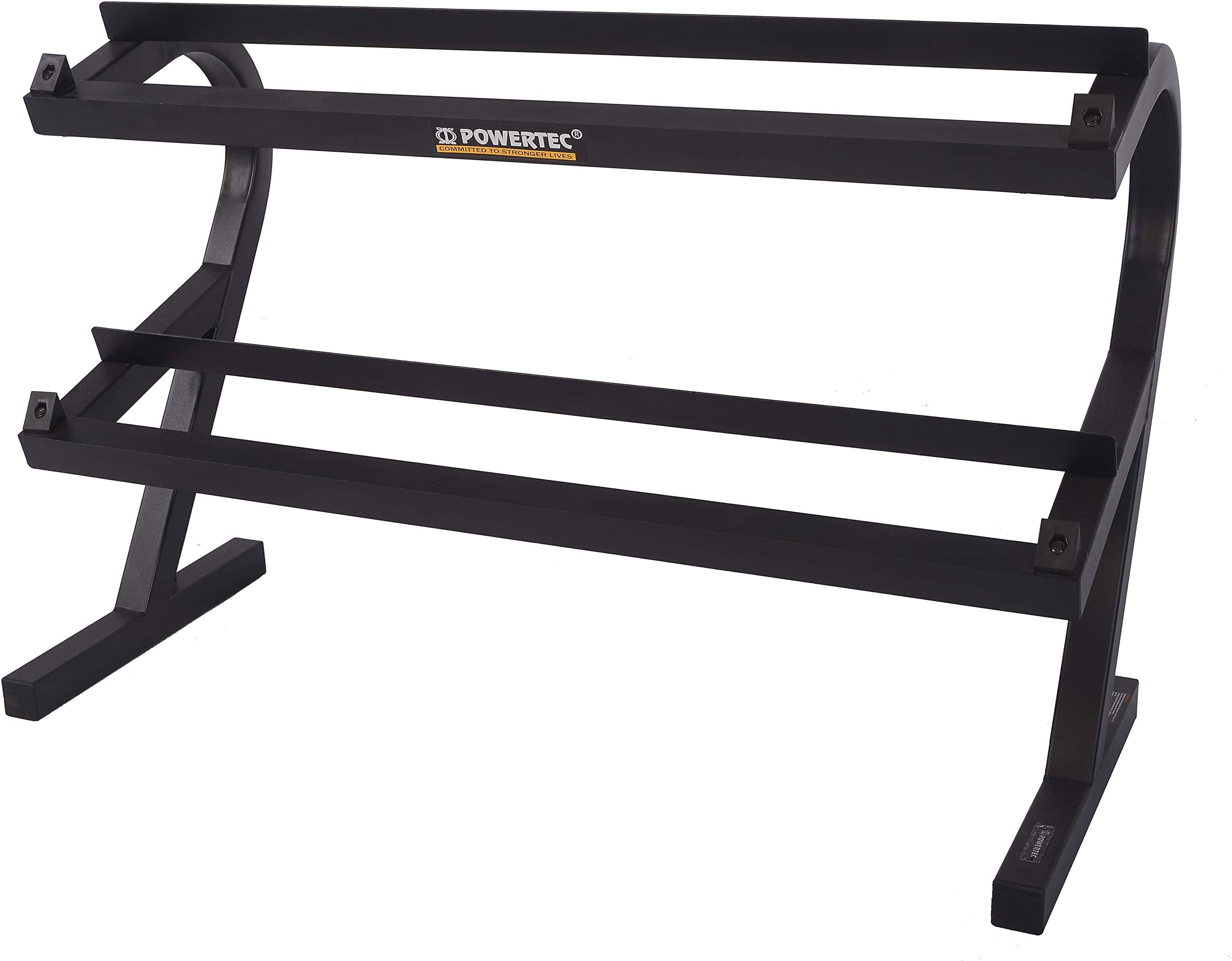 PowerTec Dumbbell Rack for Home Fitness, Steel, 58โ x 23โ x 4โ - Durable, Space-Saving 2-Tiered Weight Rack for 6 Dumbbell Sets with Angled Steel- Premium Home Gym Equipment