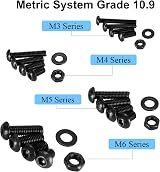 FandWay 720Pcs Bolts Nuts Set M3 M4 M5 M6 Button Head Screws 10.9 ISO 7380 view 3