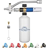 FENG PAI Pressure Washer Foam Cannon with Dual Connector Accessory & 7 Power Washer Sprayer Nozzles, Double Tip Attachment For Soap Cannon, 1/4" Quick Connect, 3600 PSI