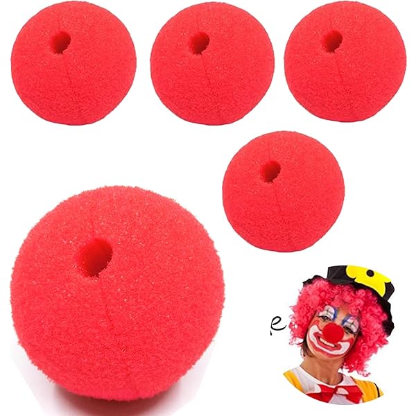 Lot De 6 Nez De Clown Multi-usages, Nez Rouge Avec Bande élastique, Accessoires De Cosplay Pour Enfants Et Adultes, Décoration De Fête De Carnaval