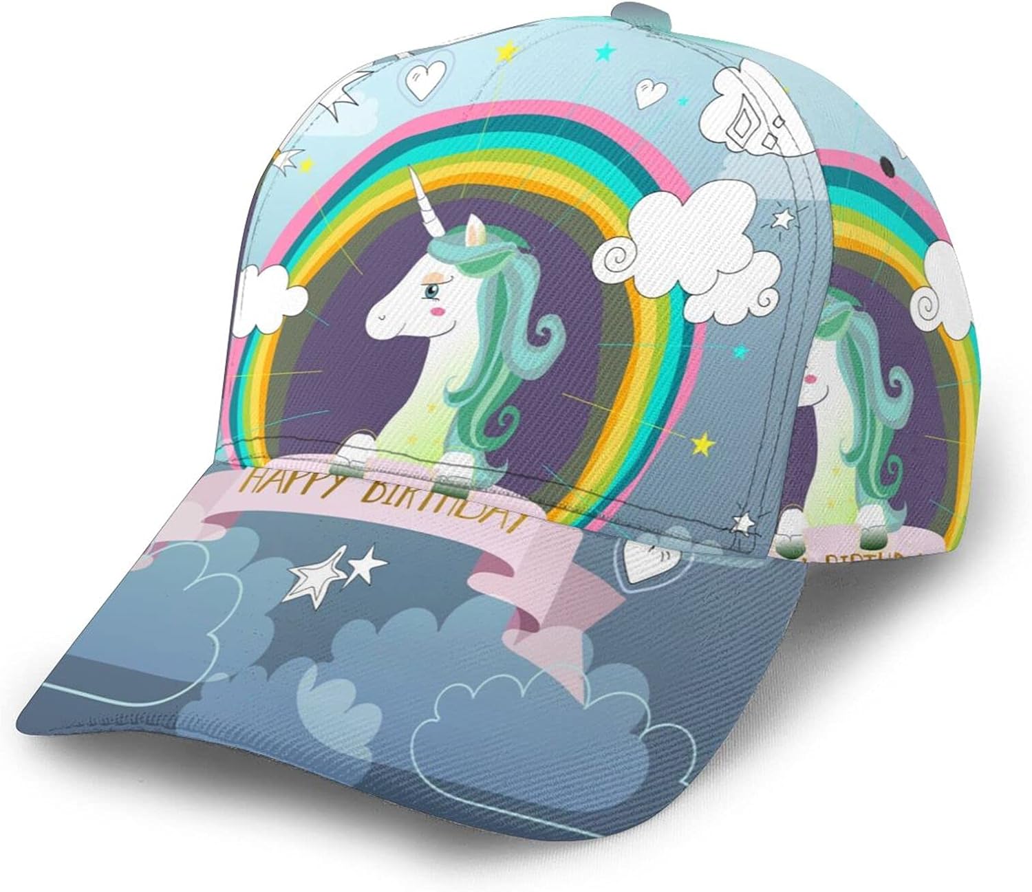IBILIU Rainbow Unicorn Hat Baseball Cap for Men Women,Little Cute