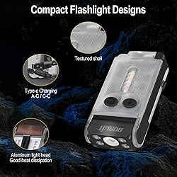 BORUIT V30 Rechargeable EDC Flashlight with 365nm
