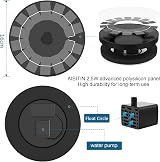 AISITIN Solar Fountain Pump 2.5W with 6 Nozzles for Bird Bath Garden Pond view 8