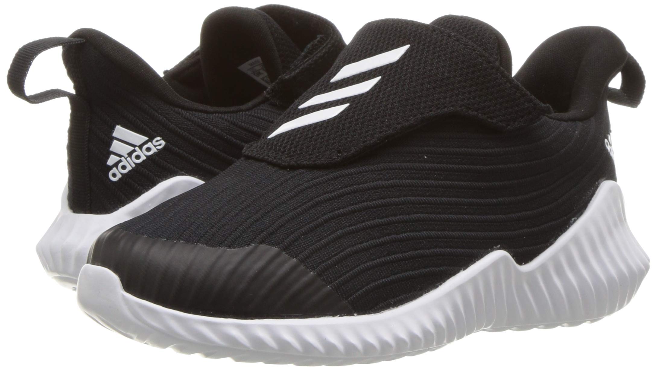 Adidas Originals UnisexKids Fortarun Running Shoe, Black/White/Black